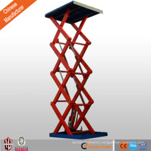 Warehouse use vertical scissor lift for cargos with high quality